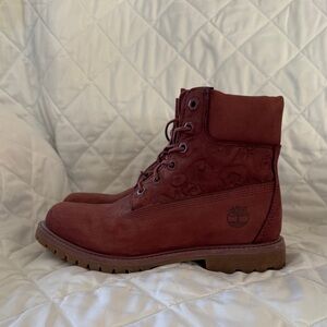 Timberland Burgundy Leather Boots
